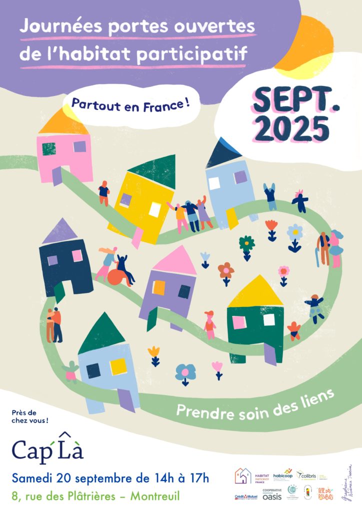 Affiche des Journées portes ouvertes de l'habitat participatif 2025